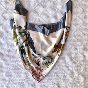 Floral print Satin Head Scarf